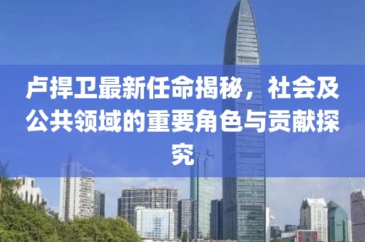 卢捍卫最新任命揭秘，社会及公共领域的重要角色与贡献探究