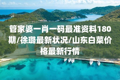 管家婆一肖一码最准资料180期/徐璐最新状况/山东白菜价格最新行情