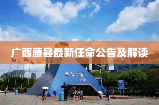 广西藤县最新任命公告及解读