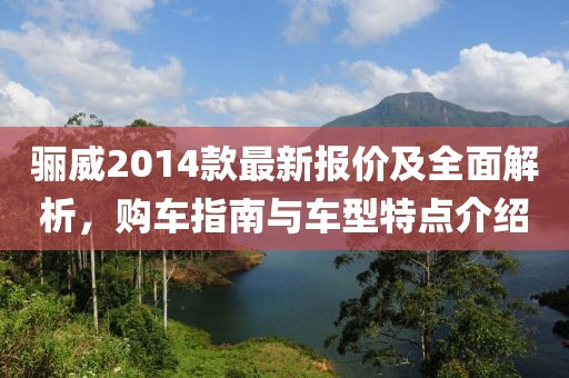 骊威2014款最新报价及全面解析，购车指南与车型特点介绍