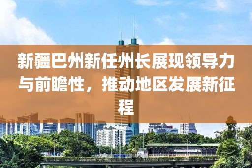 新疆巴州新任州长展现领导力与前瞻性，推动地区发展新征程