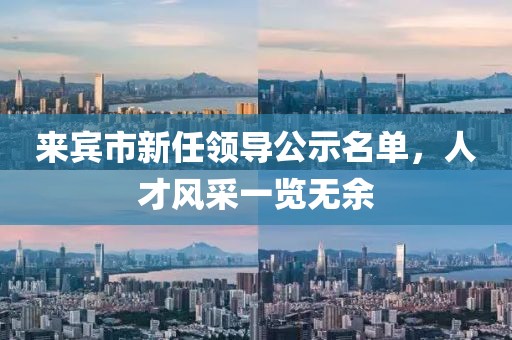 来宾市新任领导公示名单，人才风采一览无余