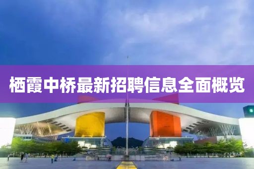 栖霞中桥最新招聘信息全面概览