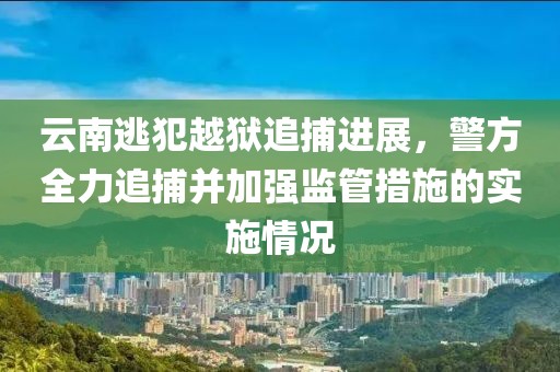 云南逃犯越狱追捕进展，警方全力追捕并加强监管措施的实施情况
