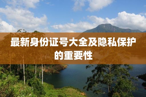 最新身份证号大全及隐私保护的重要性