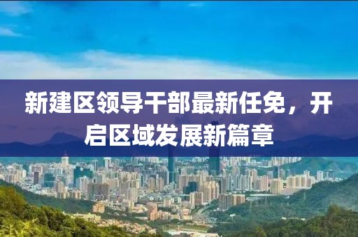 新建区领导干部最新任免，开启区域发展新篇章