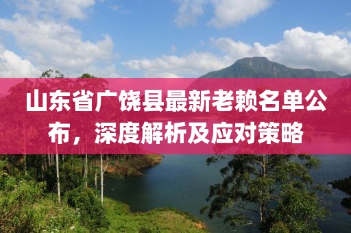 山东省广饶县最新老赖名单公布，深度解析及应对策略