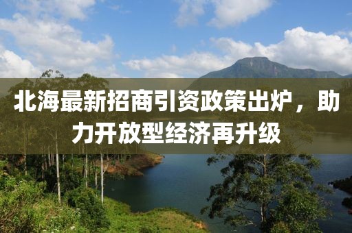 北海最新招商引资政策出炉，助力开放型经济再升级
