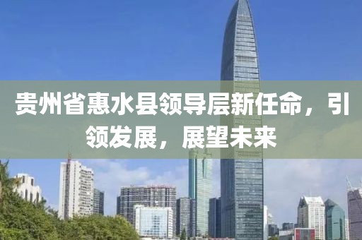 贵州省惠水县领导层新任命，引领发展，展望未来