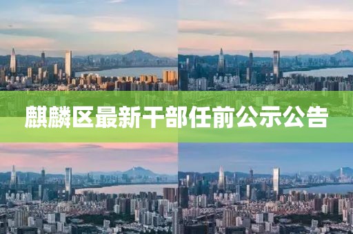 麒麟区最新干部任前公示公告