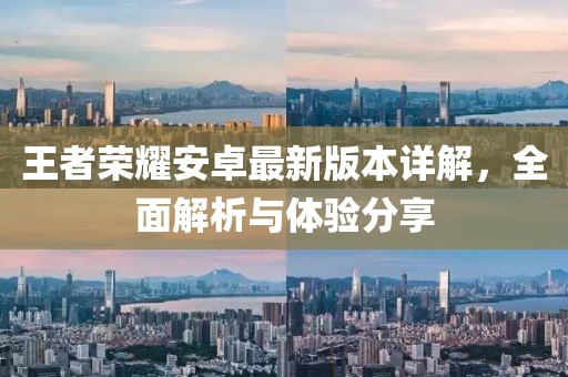 王者荣耀安卓最新版本详解，全面解析与体验分享