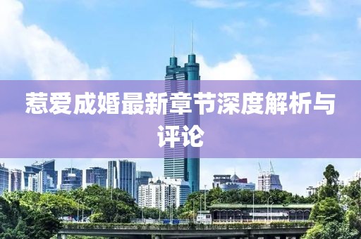 惹爱成婚最新章节深度解析与评论