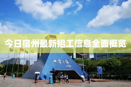 今日宿州最新招工信息全面概览
