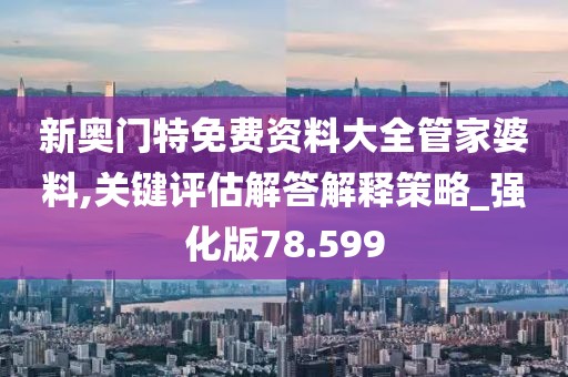 新奥门特免费资料大全管家婆料,关键评估解答解释策略_强化版78.599