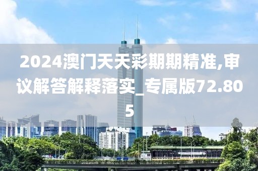 2024澳门天天彩期期精准,审议解答解释落实_专属版72.805