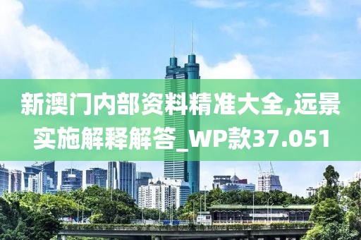 新澳门内部资料精准大全,远景实施解释解答_WP款37.051