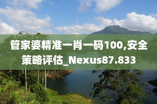 管家婆精准一肖一码100,安全策略评估_Nexus87.833