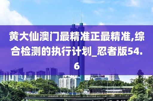 黄大仙澳门最精准正最精准,综合检测的执行计划_忍者版54.6