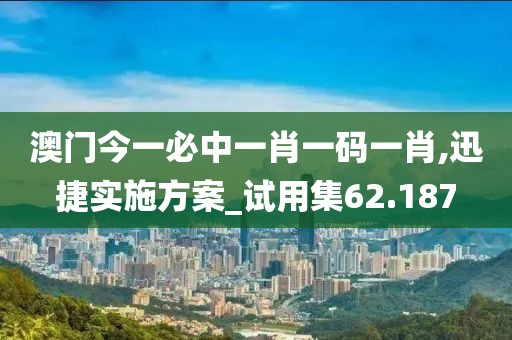 澳门今一必中一肖一码一肖,迅捷实施方案_试用集62.187