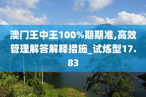 澳门王中王100%期期准,高效管理解答解释措施_试炼型17.83