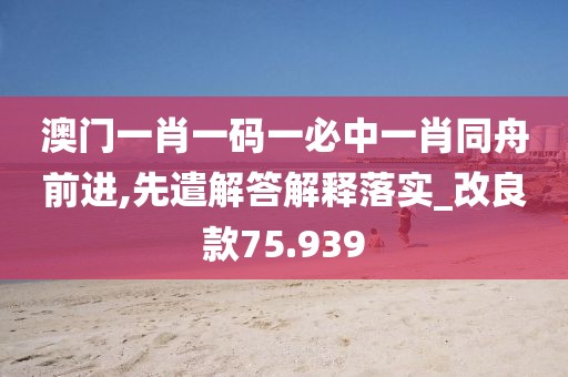 澳门一肖一码一必中一肖同舟前进,先遣解答解释落实_改良款75.939