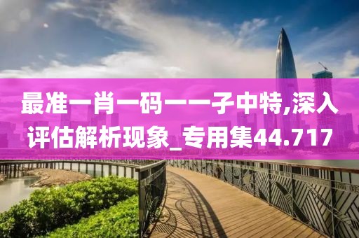 最准一肖一码一一孑中特,深入评估解析现象_专用集44.717