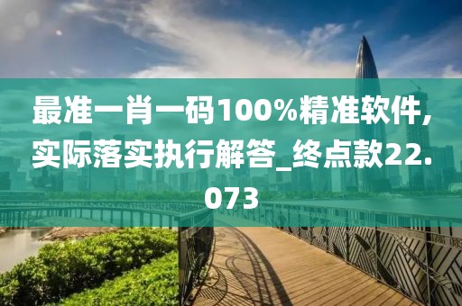 最准一肖一码100%精准软件,实际落实执行解答_终点款22.073