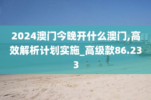 2024澳门今晚开什么澳门,高效解析计划实施_高级款86.233