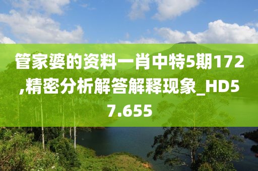 管家婆的资料一肖中特5期172,精密分析解答解释现象_HD57.655