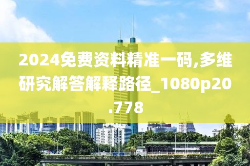 2024免费资料精准一码,多维研究解答解释路径_1080p20.778