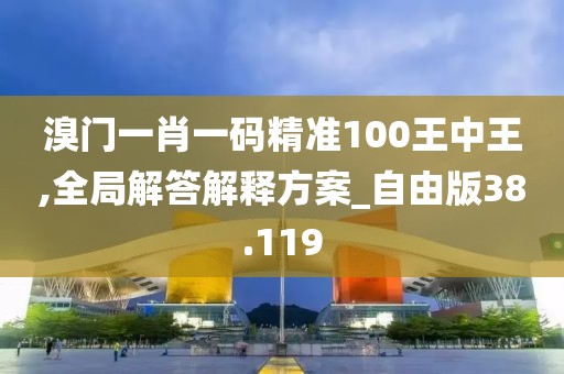 溴门一肖一码精准100王中王,全局解答解释方案_自由版38.119