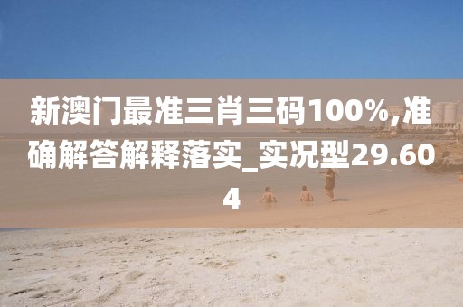 新澳门最准三肖三码100%,准确解答解释落实_实况型29.604