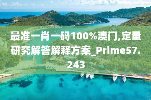 最准一肖一码100%澳门,定量研究解答解释方案_Prime57.243