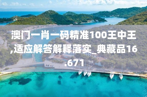 澳门一肖一码精准100王中王,适应解答解释落实_典藏品16.671