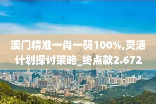 澳门精准一肖一码100%,灵活计划探讨策略_终点款2.672