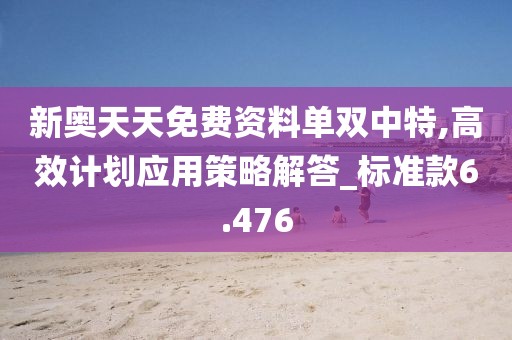 新奥天天免费资料单双中特,高效计划应用策略解答_标准款6.476