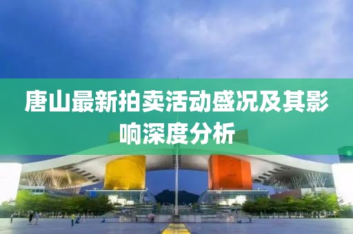 唐山最新拍卖活动盛况及其影响深度分析