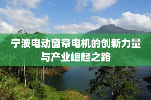 宁波电动窗帘电机的创新力量与产业崛起之路