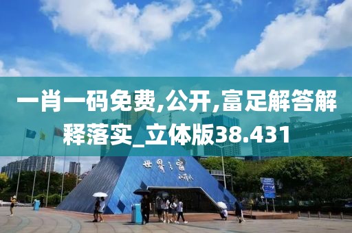 一肖一码免费,公开,富足解答解释落实_立体版38.431