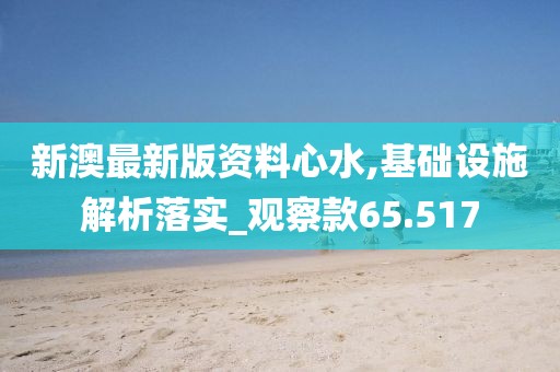 新澳最新版资料心水,基础设施解析落实_观察款65.517
