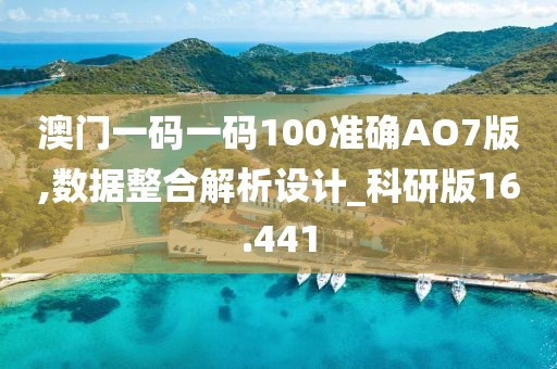 澳门一码一码100准确AO7版,数据整合解析设计_科研版16.441