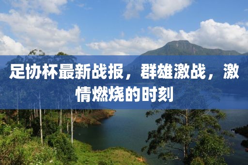 足协杯最新战报，群雄激战，激情燃烧的时刻