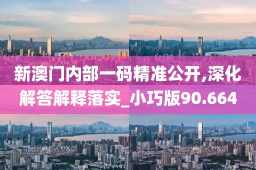 新澳门内部一码精准公开,深化解答解释落实_小巧版90.664