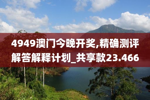 4949澳门今晚开奖,精确测评解答解释计划_共享款23.466