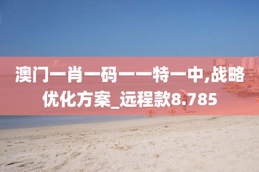 澳门一肖一码一一特一中,战略优化方案_远程款8.785