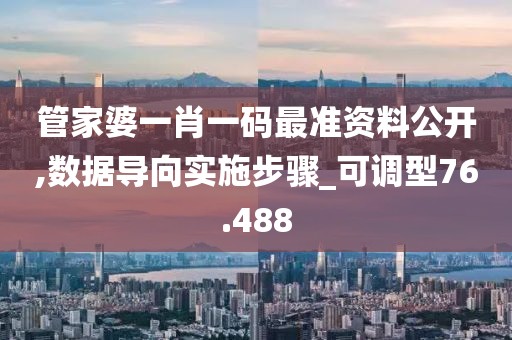 管家婆一肖一码最准资料公开,数据导向实施步骤_可调型76.488