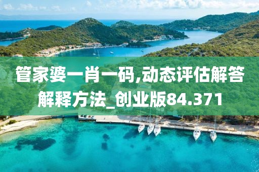 管家婆一肖一码,动态评估解答解释方法_创业版84.371