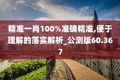 精准一肖100%准确精准,便于理解的落实解析_公测版60.367