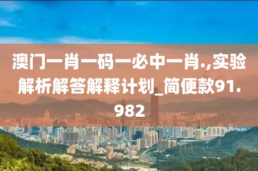 澳门一肖一码一必中一肖.,实验解析解答解释计划_简便款91.982