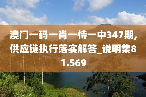 澳门一码一肖一恃一中347期,供应链执行落实解答_说明集81.569